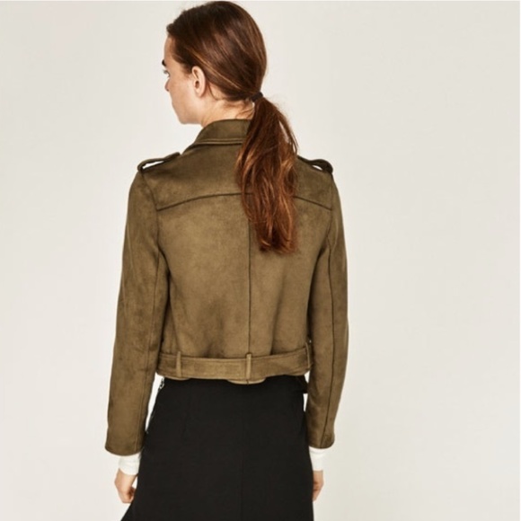 Zara Brown Leather Jacket - Picture 4 of 10